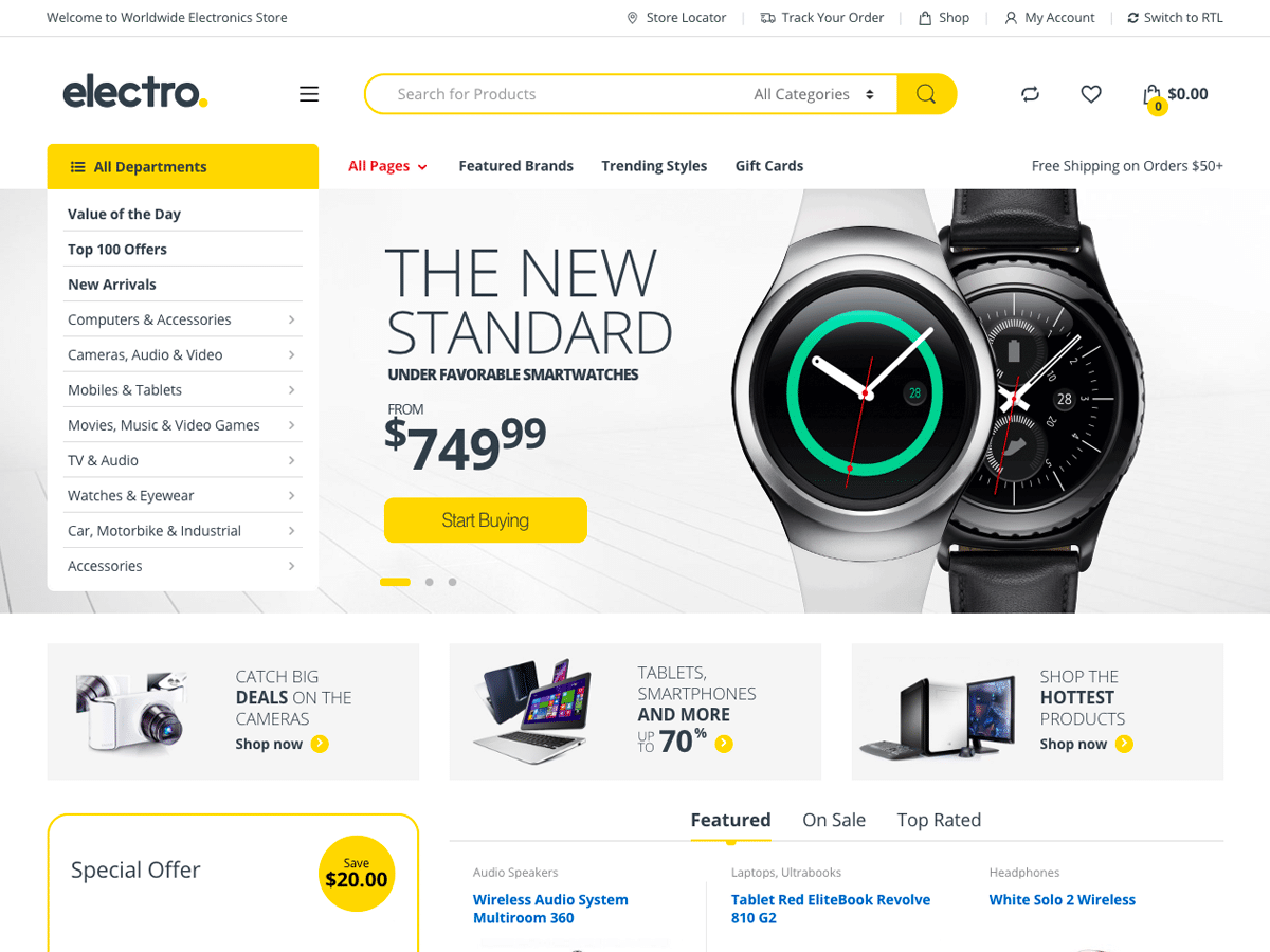 Electro Electronics Store WooCommerce Theme